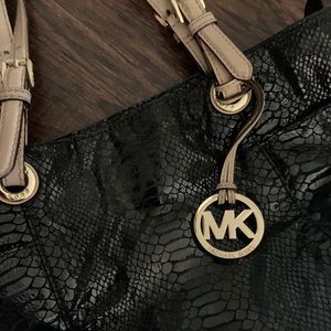 Michael Kors black snakeskin purse